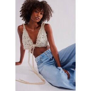 Magnolia Pearl True Lace French Eyelet Wrap Tank Distresses Cream NWT